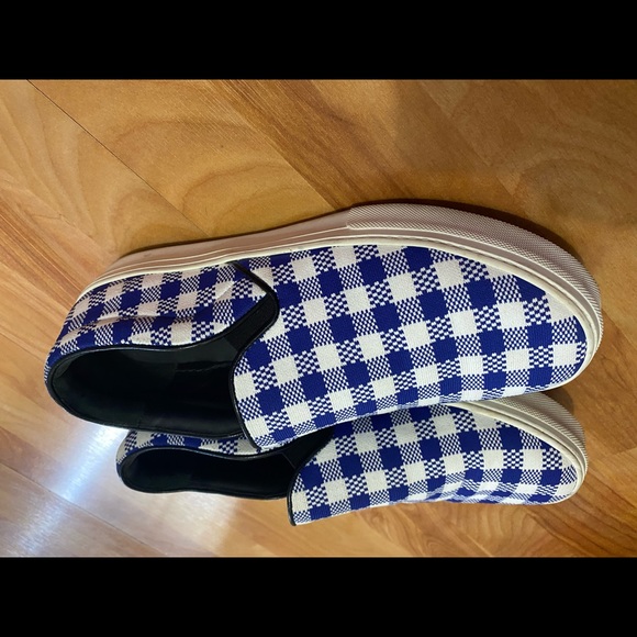 Celine Shoes - Celine Cobalt Canvas Slip On Sneakers Shoes